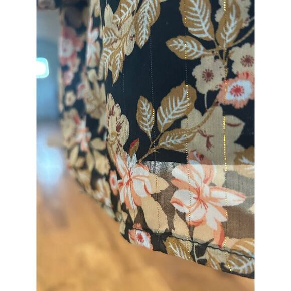 NASTY GAL BLOUSEN BROWN FLORAL LONG SLEEVE DRESS WOMENS SIZE 6 - Picture 7 of 12